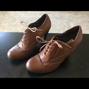 Brown block heels